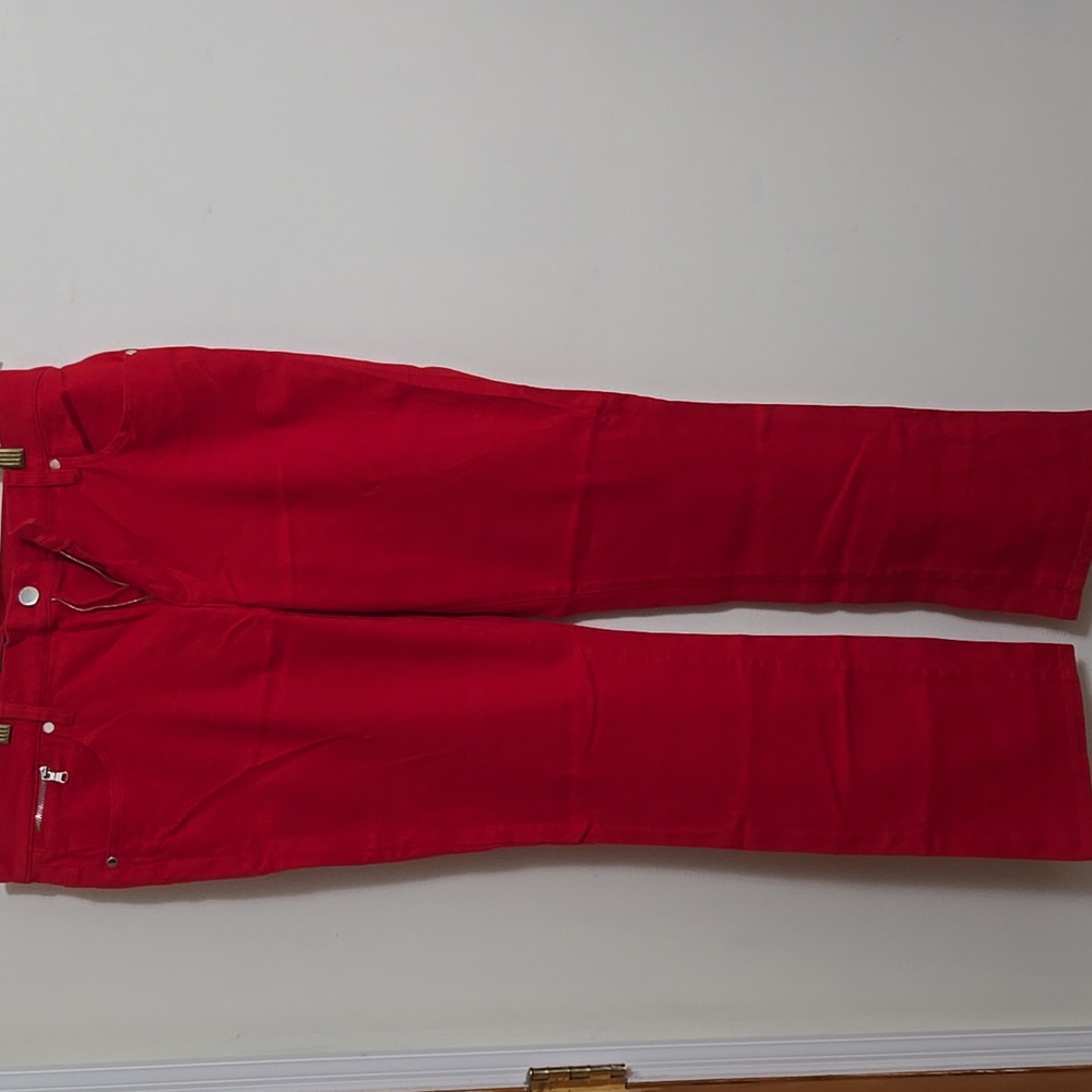 Lauren Ralph Lauren Red Straight Leg Jeans